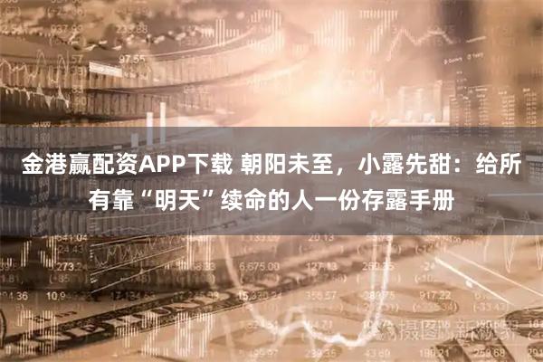 金港赢配资APP下载 朝阳未至，小露先甜：给所有靠“明天”续命的人一份存露手册